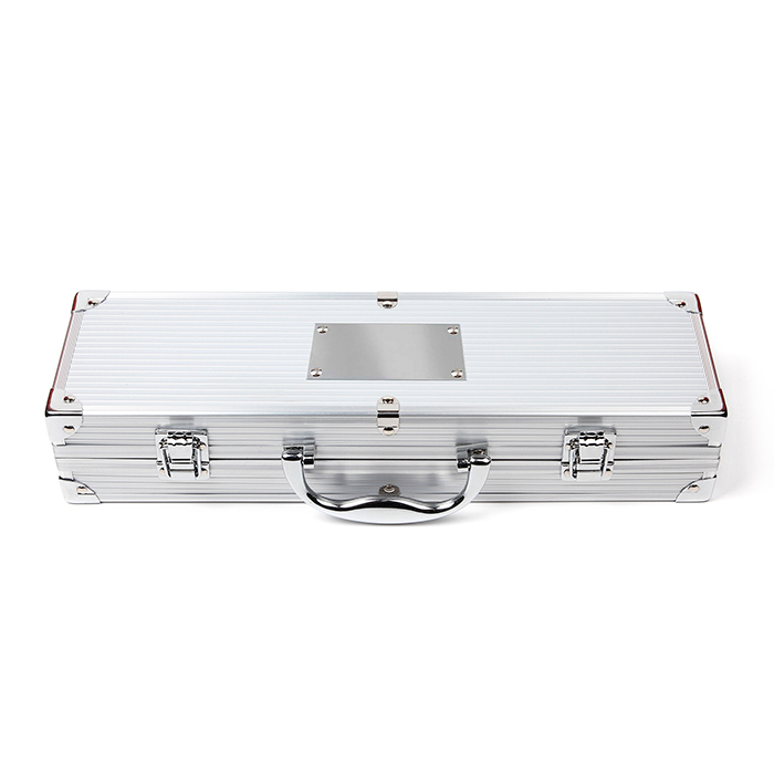 HM-018 SET DE BBQ DE 4 PIEZAS, PLATA