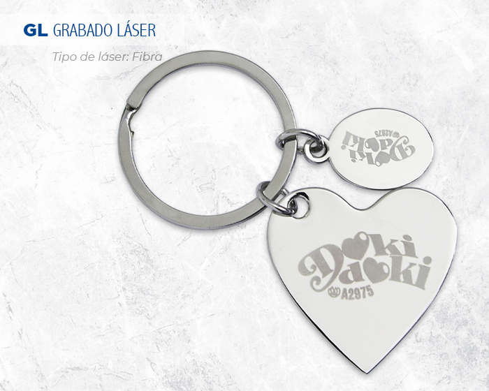 A2975 LLAVERO METÁLICO CORAZÓN DOKI DOKI