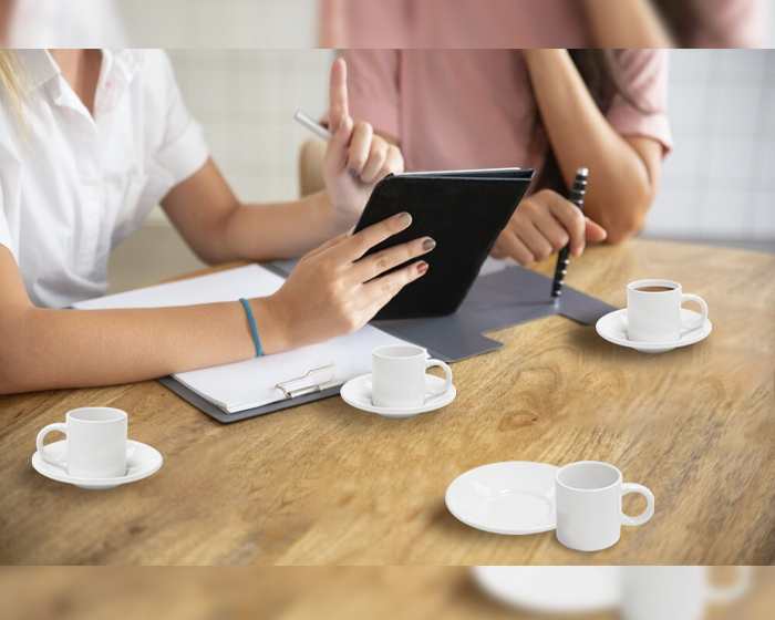 A2974 JUEGO DE TAZAS CON PLATO MEETING