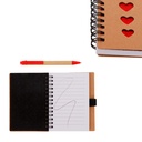 LE 060 LIBRETA ECOLOGICA CON FIGURAS DE CORAZON JART