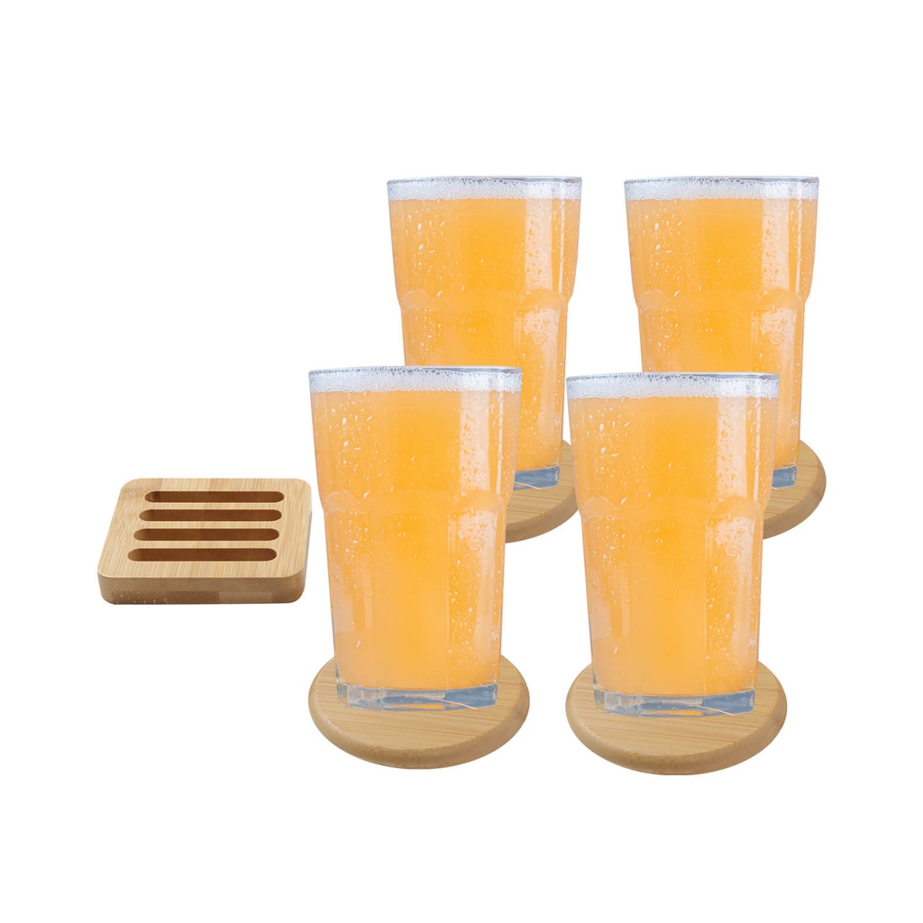 HO 176 SET DE 4 PORTA VASOS CIRCULARES PORSO