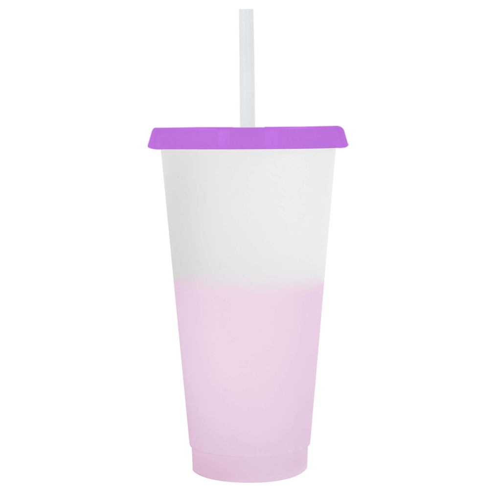 T 316 VASO DE PLASTICO CON TAPA CROMATIC