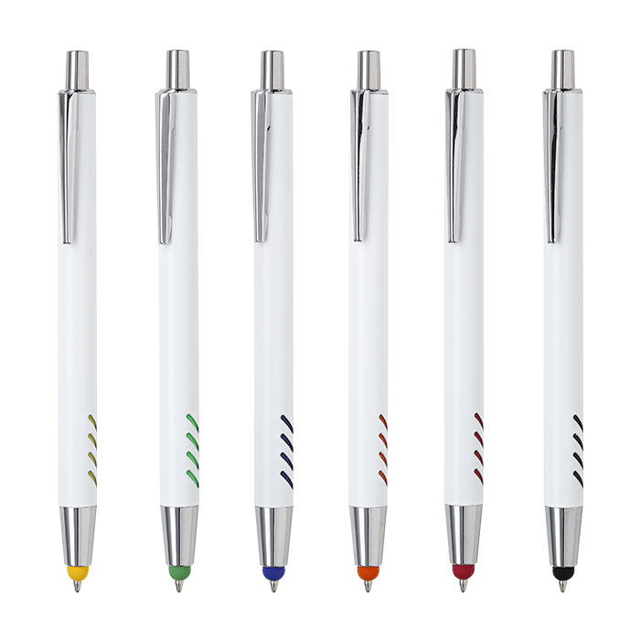 BL-129 BOLÍGRAFO DE ALUMINIO BLANCO FORLI