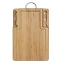 T436 TABLA DE MADERA CON CUCHILLA Y TENEDOR ASADOR