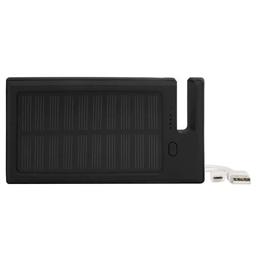 EC680 POWER BANK SOLAR (Grabado láser, Color Negro)