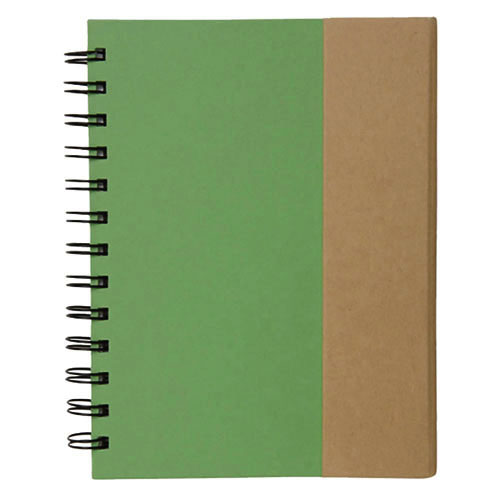 T327 LIBRETA CON NOTAS ADHESIVAS (Grabado láser, Verde manzana)