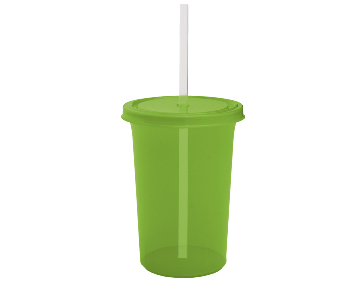 A2341 VASO DE PLÁSTICO OLAS (Serigrafía, Verde Manzana)