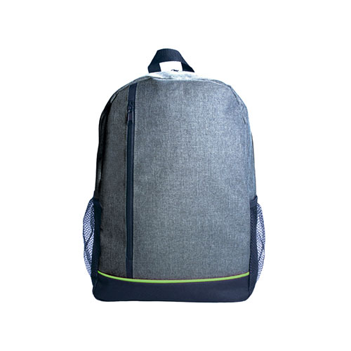 A2535 MOCHILA BACKPACK CON DOS COMPARTIMENTOS OXFORD (Bordado, Verde Manzana)