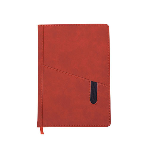 A2569 LIBRETA VERTICAL BORDER (Grabado láser, Color Rojo)