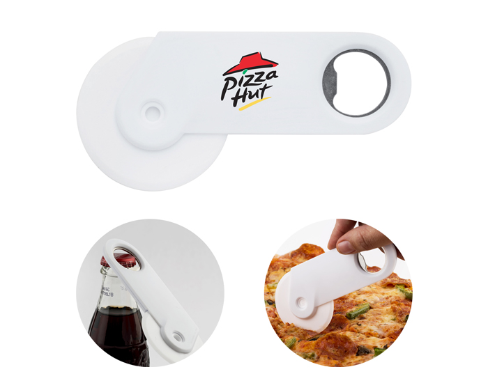 A2239 CORTADOR DE PLASTICO PARA PIZZA Y BOTELLAS RAFAELLO (Serigrafía)