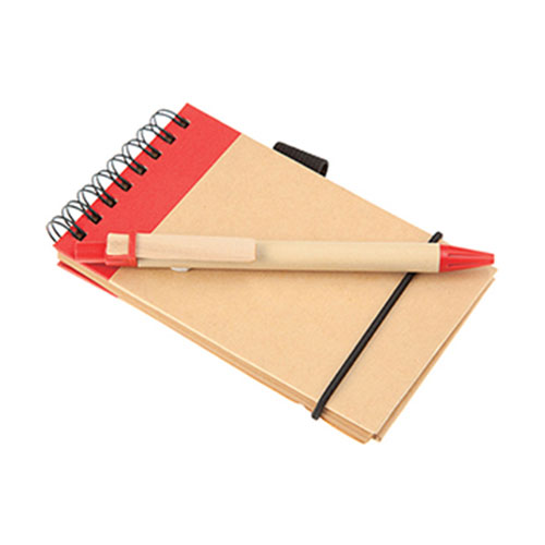 LIBOF01 LIBRETA GREEN LIFE (Grabado láser, Color Rojo)