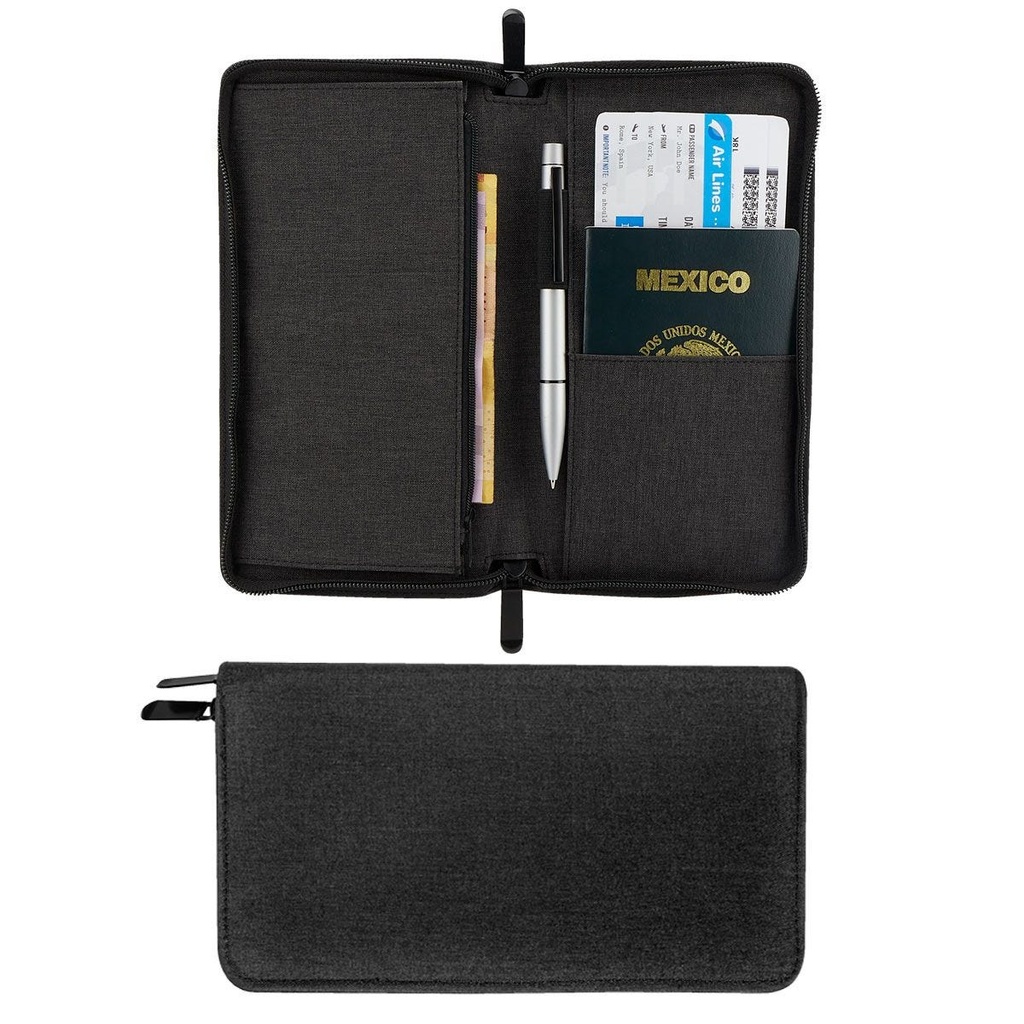 M 80620 PORTA PASAPORTE WALLY EN NEGRO