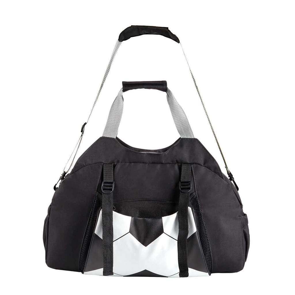 SOC 950 MALETA BALÓN SOCCER EN BLANCO CON NEGRO