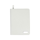EX-049 CARPETA DE CURPIEL CON CIERRE, BLANCO