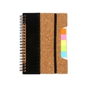 LB-044 LIBRETA TIPO CORCHO, NEGRO