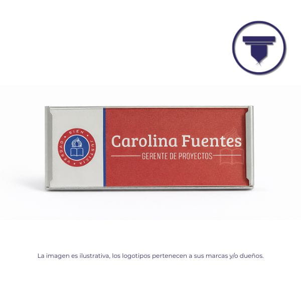 GAF-15 GAFETE IDENTIFICADOR REUTILIZABLE (Digital, Broche de Alfiler de seguridad)