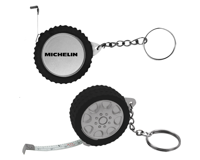 B1175 LLAVERO C/FLEXOMETRO LLANTA (Serigrafía)