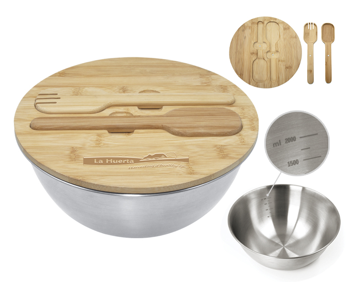 A3010 RECIPIENTE CON TAPA Y UTENCILIOS DE BAMBÚ SAUCE