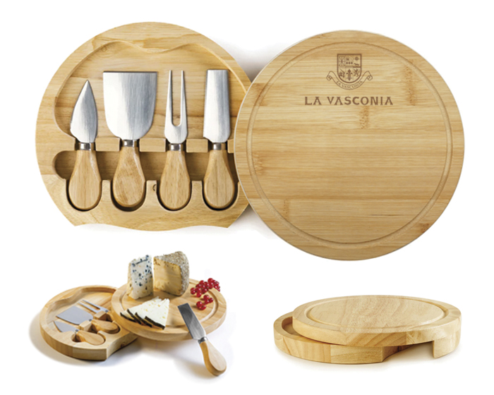 A2933 TABLA DE QUESO BAMBÚ CAOBA