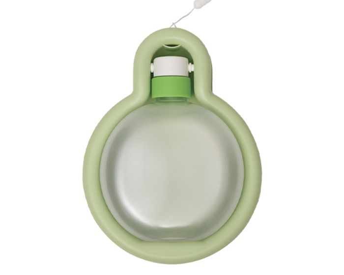 A3034 RECIPIENTE CON BASE PARA MASCOTAS DOGGY (Serigrafía, Verde manzana)