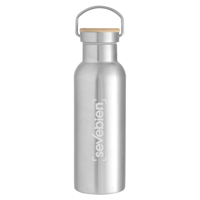 T679 BOTELLA TÉRMICA "SASHA" (Grabado láser, Color Plata)