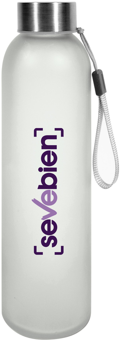 T607 BOTELLA DE VIDRIO "LAGUNA" (Grabado láser, Transparente)