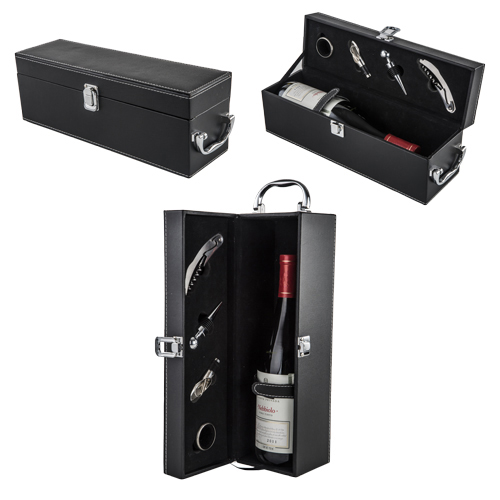 O 024 SET PARA VINO MERLOT, NEGRO