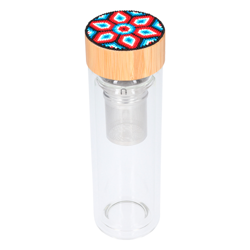 T 116 HUICHOL TERMO TAMAYO, TRANSPARENTE