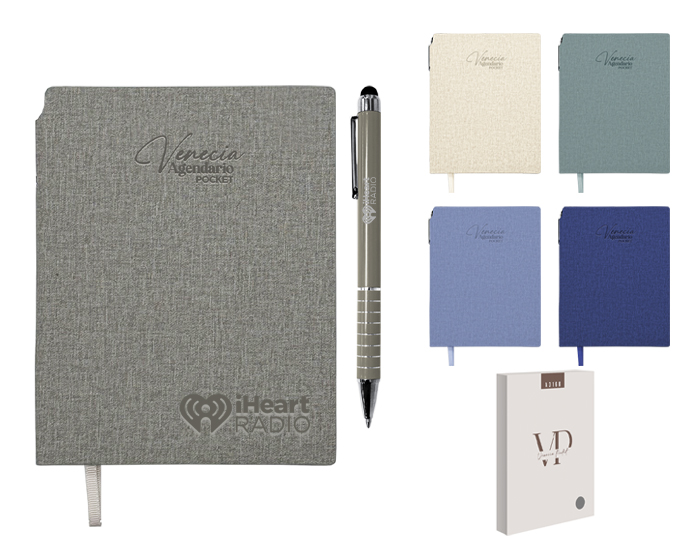 A3168 AGENDARIO VENECIA POCKET (Grabado láser, Turquesa)