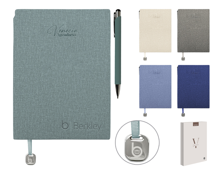 A3167 AGENDARIO VENECIA (Grabado láser, Turquesa)