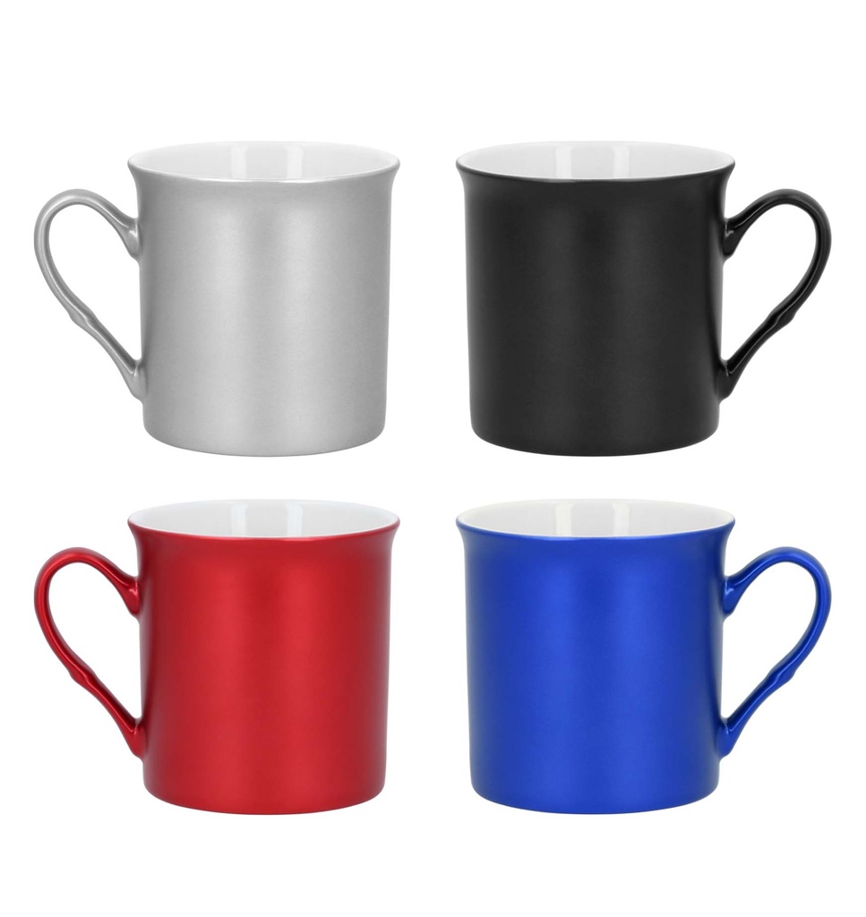 HO 135 TAZA DE CERAMICA METALIZADA VERA (Grabado láser, Rojo)