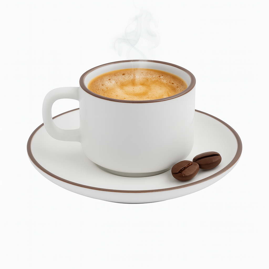 HO 141 TAZA Y PLATO DE CERAMICA MIEL