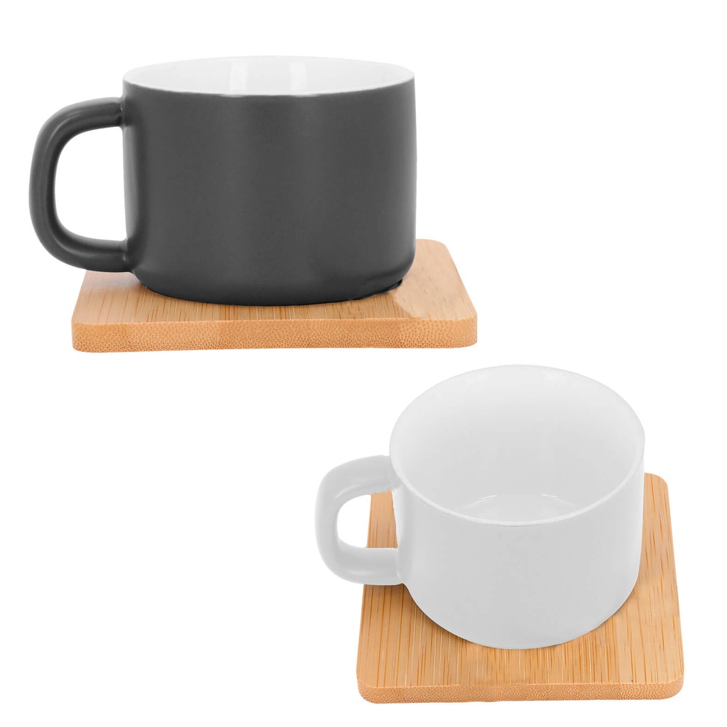 HO 144 TAZA DE CERAMICA KOPI (Grabado láser, Blanco)