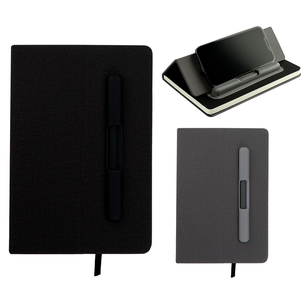 O 128 LIBRETA BRIVA (Grabado láser, Gris)