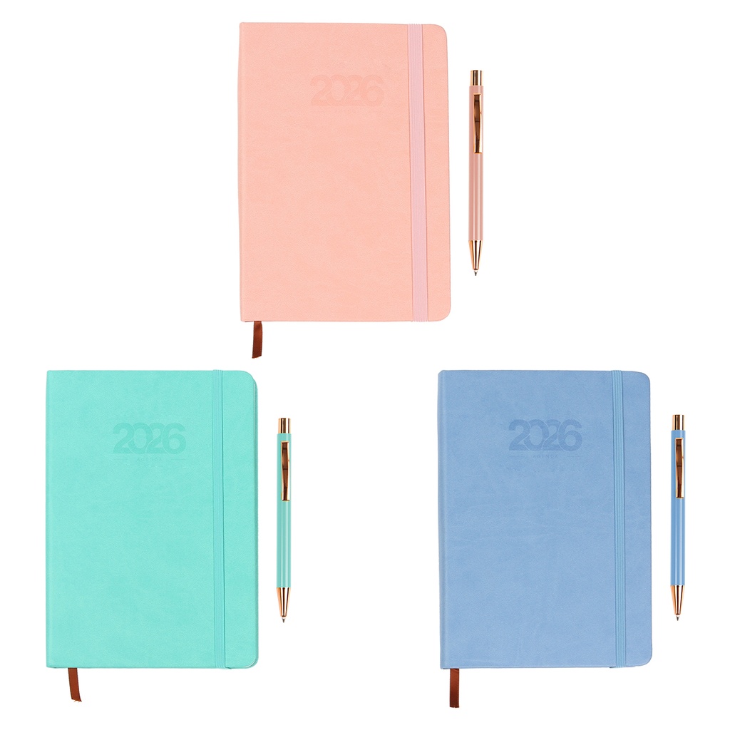 EX-086 AGENDA DIARIA FALUN (Grabado láser, Azul claro)