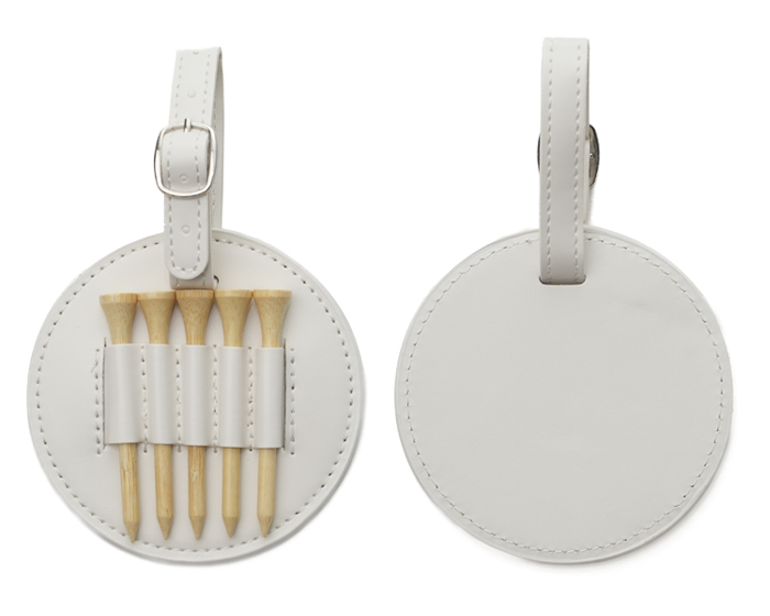 A3177 ESTUCHE TEES DE GOLF (Grabado láser, Blanco)