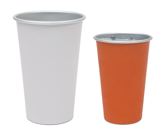 A3175 VASO DE ALUMINIO CAMALEÓN (Serigrafía, Rojo)