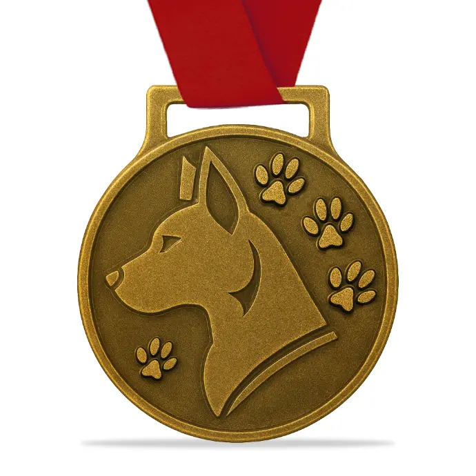 MED-002-Z MEDALLA ZAMAK - 1 CARA 6cm (Dorado brillante)