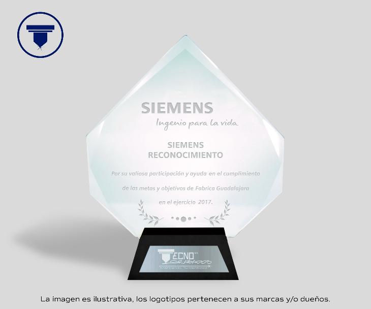 [REC-30-JADE] REC-30-JADE Reconocimiento Pirámide (Sandblast, Base Negro mate)