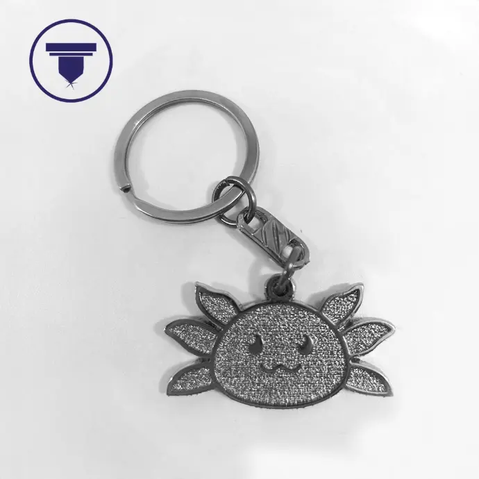 [ZAM-002 Llavero] ZAM-002 Llavero zamak, fabricación a petición del cliente (Plata antiguo, Sin Entintar)