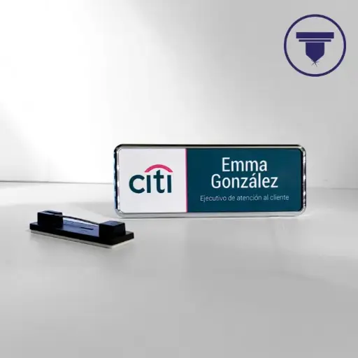 GAF-10 Gafete con bisel plata