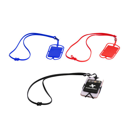 A2439 COLLAR PORTA CELULAR CON TARJETERO LASTIC