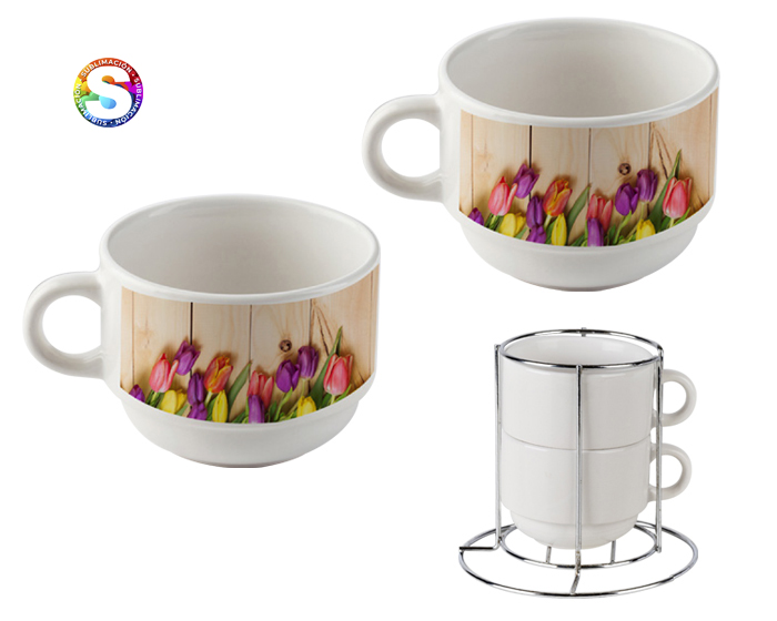 [DOV/A2284] A2284 SET DE 2 TAZAS SUBLIMACION AMART