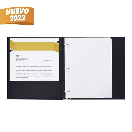 [PO/M 8800] M 8800 CARPETA MONRAZ EN NEGRO