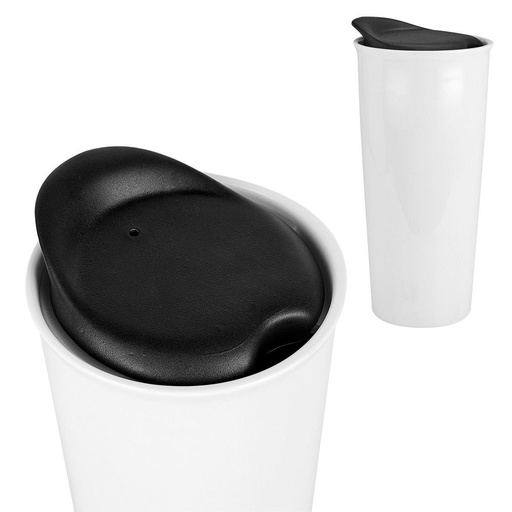 [PO/TAZ 048] TAZ 048 TERMO DE CERÁMICA BLANCO, MIRLA