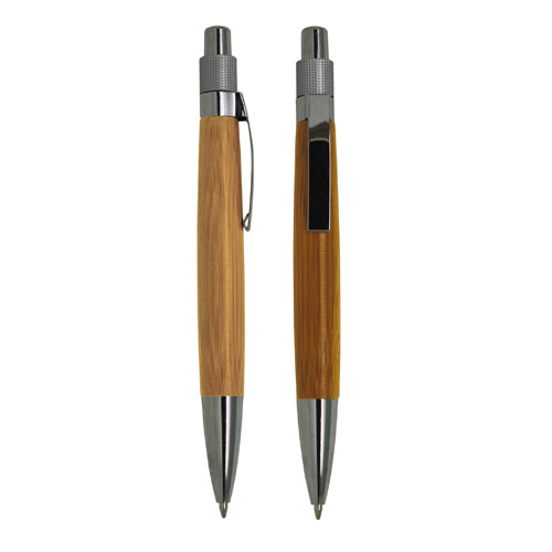 BMP001 BOLÍGRAFO BAMBÚ, PLATA