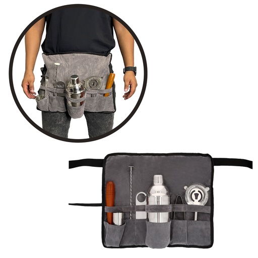 HO 059 SET DE COCTELERIA BARMAN, GRIS
