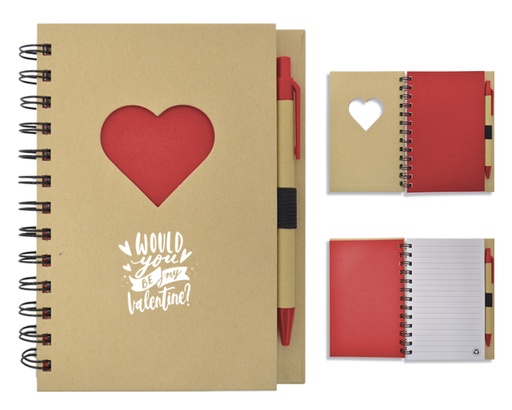 A2776 LIBRETA ECOLOGICA CORAZÓN LOVELY