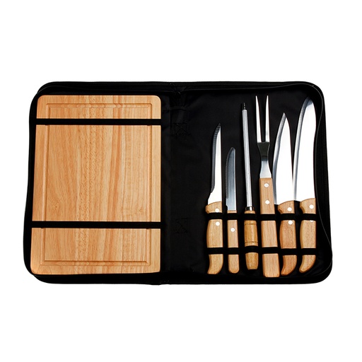 HM-036 SET DE BBQ LEEDS, NEGRO