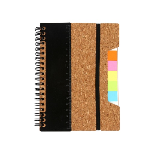 LB-044 LIBRETA TIPO CORCHO, NEGRO
